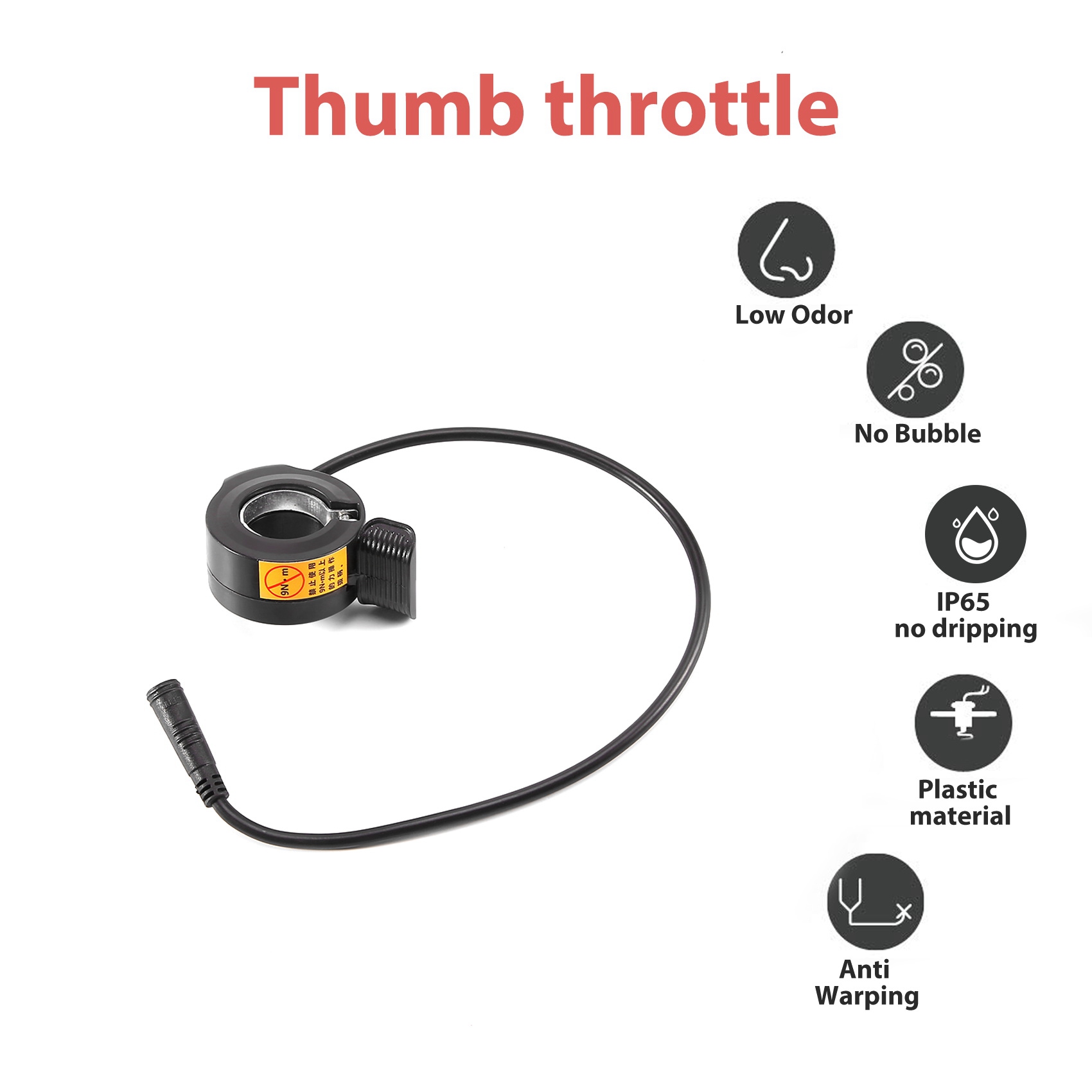 AB31-Thumb Throttle Voor Bafan - Mid Drive Conversion Kit 1000W recensie en prijs