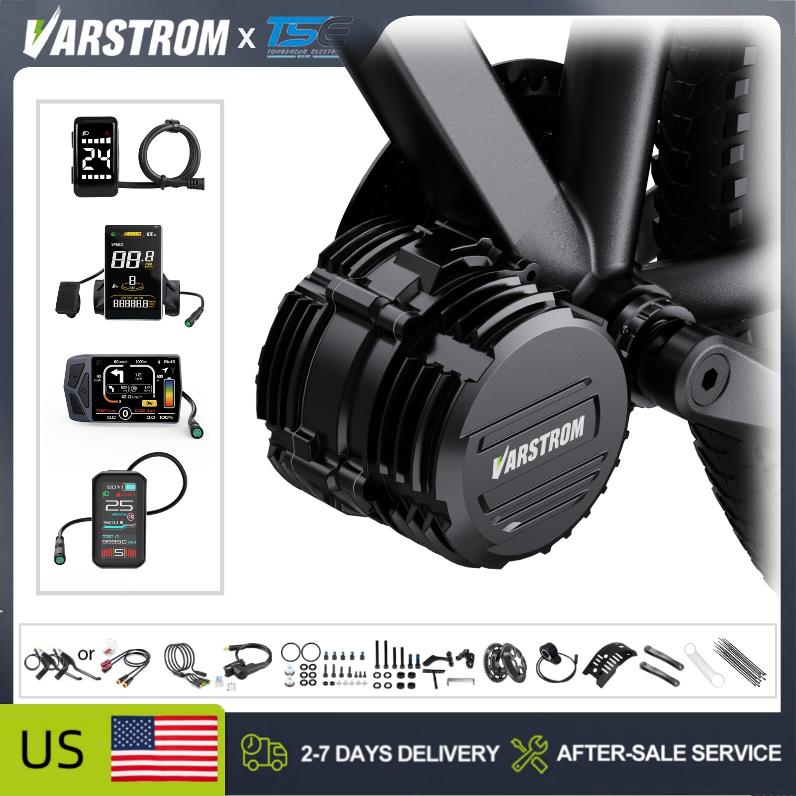 [USA Stock] Tongsheng TSDZ16 4 - Side Hung Mid Drive Motor Kit recensie en prijs